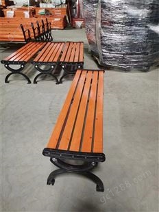 铁艺靠背椅 景区公园防腐木户外座椅 框架铸铁 铸铝