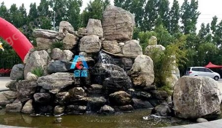假山制作 假山流水喷泉鱼池 假山设计 西安假山盆景