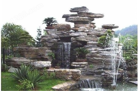 假山流水喷泉鱼池 大型室外庭院石头假山喷泉 规格齐全可定制