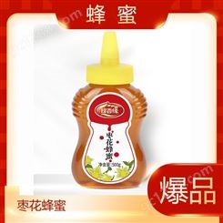 枣花蜂蜜瓶装500g成熟蜜小瓶便携易倒式蜂农直供