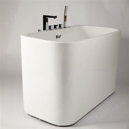 帝风唐亚克力浴缸设计安装 白色人造石洗澡缸销售