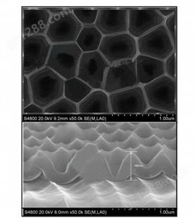 多孔阳极氧化铝模板 纳米材料单通AAO模板薄阻挡板