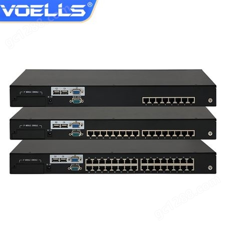 VOELLS CAT5网口切换器8/16/32KVM主机共享器机架式可扩展远程IP