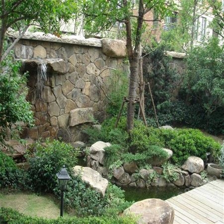 日式禅意石 自然奇石 庭院别墅假山设计 天合景观工程