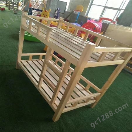销售幼儿园四层实木床 高档幼儿实木樟子松抽屉床儿童原木推拉床