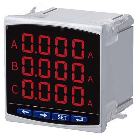 数显智能电流表 AC5A 带报警变送485通讯 三排显示电流电压组合表
