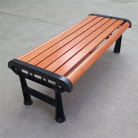好意达 金属铸铁腿长椅 户外景区小区公园椅 防腐木广场长条凳