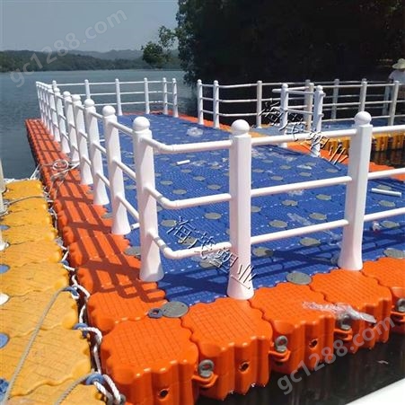 水上吹塑浮筒浮箱浮动平台浮桥码头养殖 钓台
