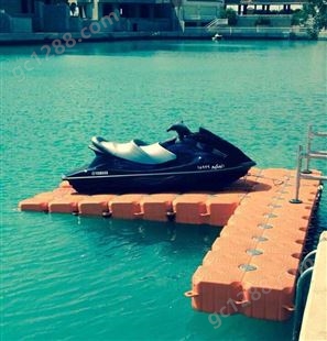 ST100防滑塑料浮筒浮桥 水库钓鱼平台 摩托艇游船泊位码头 进口全新料 五年 J