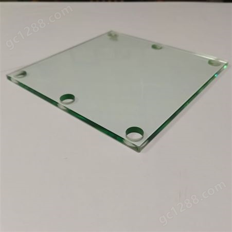 定制4mm小尺寸玻璃片开孔开缺 钢化玻璃切割加工精雕洗内孔