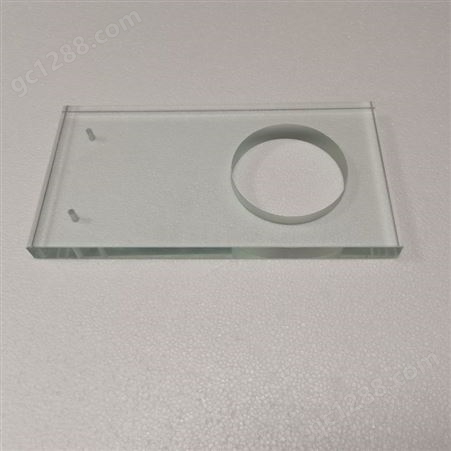 加工8mm方片水切开孔直光边钟表玻璃 出口超白钢化装饰面板