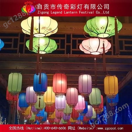 春节节日元宵节户外装饰织布灯笼 彩灯源头定制亮化