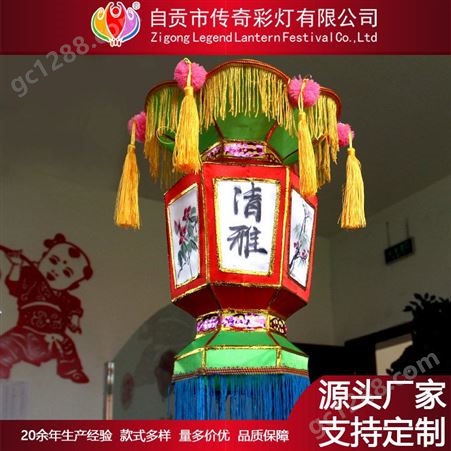 春节传统户外装饰花灯展 丝绸主题类彩灯红灯笼制作宫灯