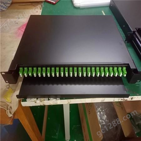 单模/多模LC-APC型24芯48芯光纤终端盒 1U光缆熔纤盒满配