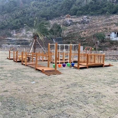 梦航玩具幼儿园木质攀爬架儿童木制钻洞室外网笼攀爬多功能组合