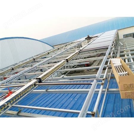 豆芽厂钢结构屋面平铺真空管太阳能热水工程