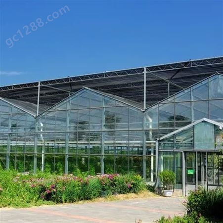 玻璃温室 搭建工期短 抗风能力较强 花卉育苗种植大棚