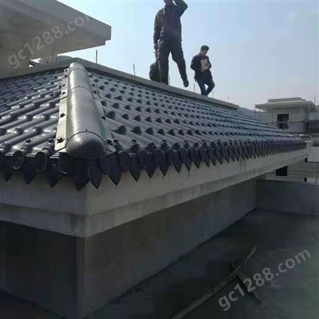 三层合成树脂瓦厂家 仿古屋面瓦 屋顶塑料建材上门施工 汉塑 a042
