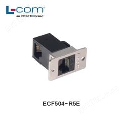 L-COM ECF504-R5E 超5类直角型RJ45耦合器（8×8）耦合器套件