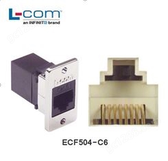 L-COM ECF504-C6 6 类 非屏蔽式 RJ45 (8x8) 耦合器套件