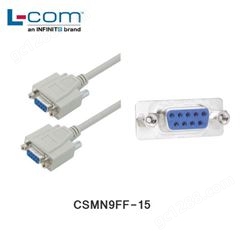 L-COM CSMN9FF-15 优良型D-Sub模制线缆 DB9母头