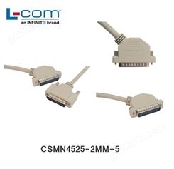 L-COM CSMN4525-2MM-5 优良型模制D-Sub线缆 DB25公头（1.5米）