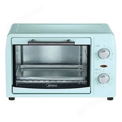 美的（Midea）PT12B0 电烤箱 小烤箱上下石英管 均匀烘焙12L 多功能迷你烤箱 淡雅绿