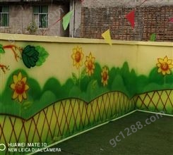样板间清水房墙体墙绘 售楼部彩绘 新农村墙壁绘画定制