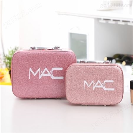 亮粉时尚字母化妆包直播带货同款MAC化妆箱