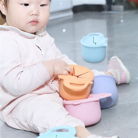 科安硅胶零食杯 Snack Cup防止泼洒硅胶零食盒创意杯母婴用品